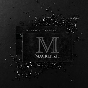 Carte De Visite Velvety Onyx Damask   Black Vampy Grunge Baroque