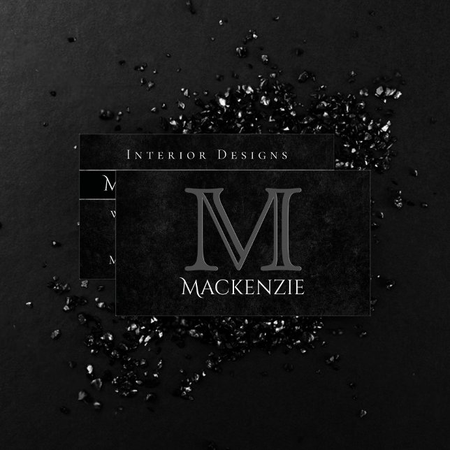 Carte De Visite Velvety Onyx Damask | Black Vampy Grunge Baroque (Créateur téléchargé)