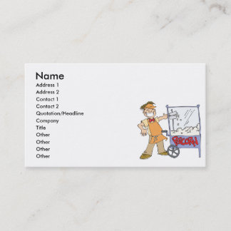 Carte De Visite vendeur de pop-corn film popcorn panier