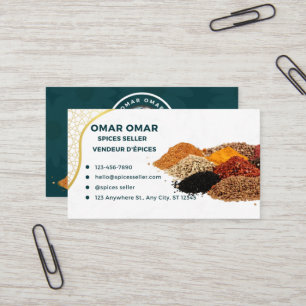 Carte De Visite vendeur d'épices - revendeur d'épices