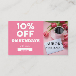 Carte De Visite Vente à prix réduit de la planification d'événemen