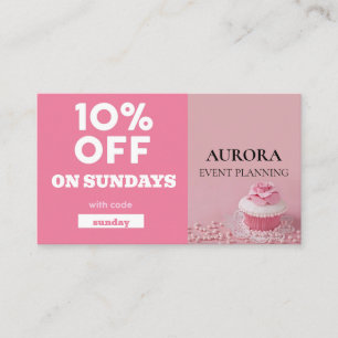 Carte De Visite Vente à prix réduit de la planification d'événemen