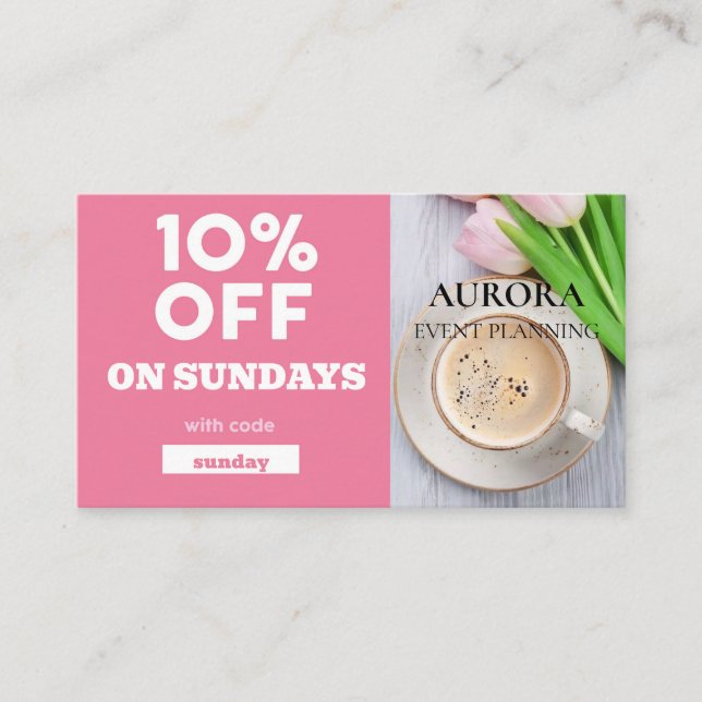 Carte De Visite Vente à prix réduit de la planification d'événemen (Devant)