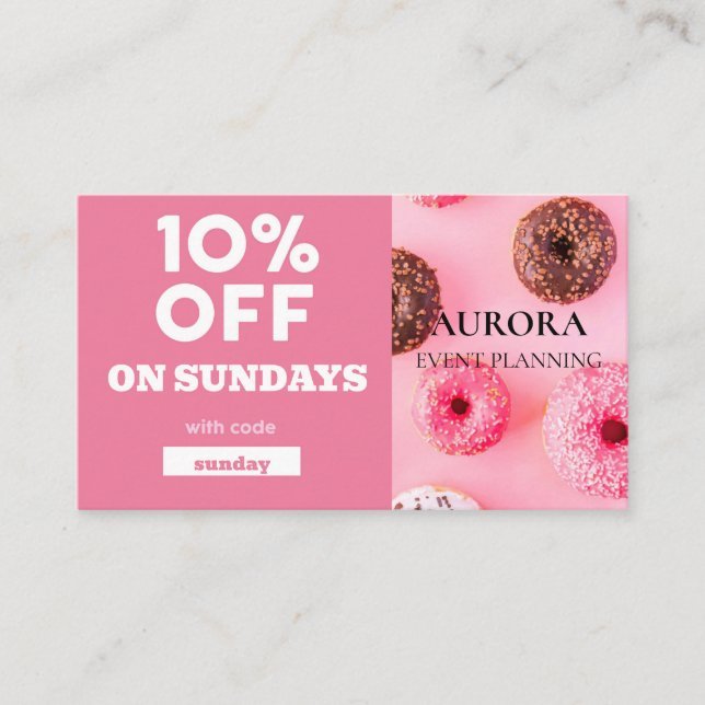 Carte De Visite Vente à prix réduit de la planification d'événemen (Devant)