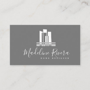 Carte De Visite Vente de concepteur de maison géométrique