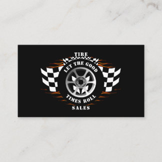 Carte De Visite Vente de Pneus Magasin Mécanicien Vente de Voiture