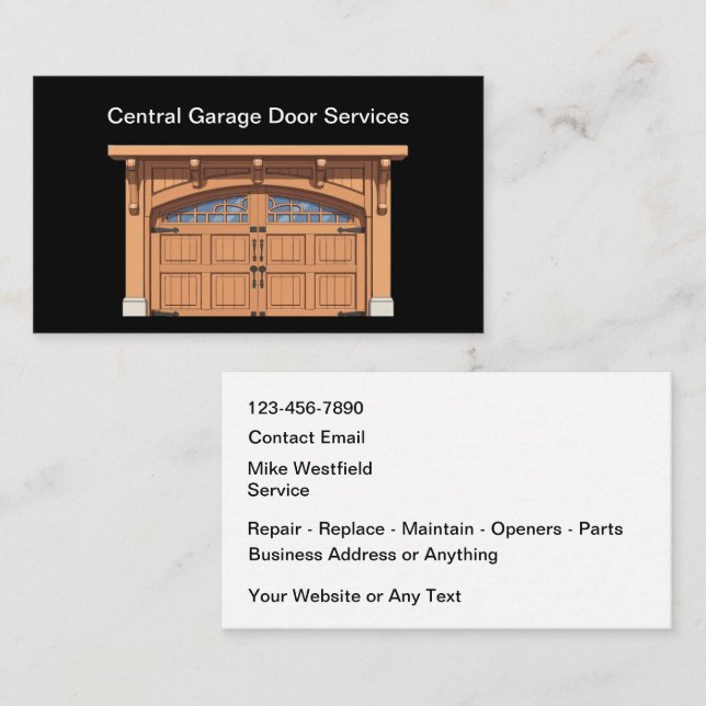 Carte De Visite Vente et service de portes de garage  (Devant / Derrière)