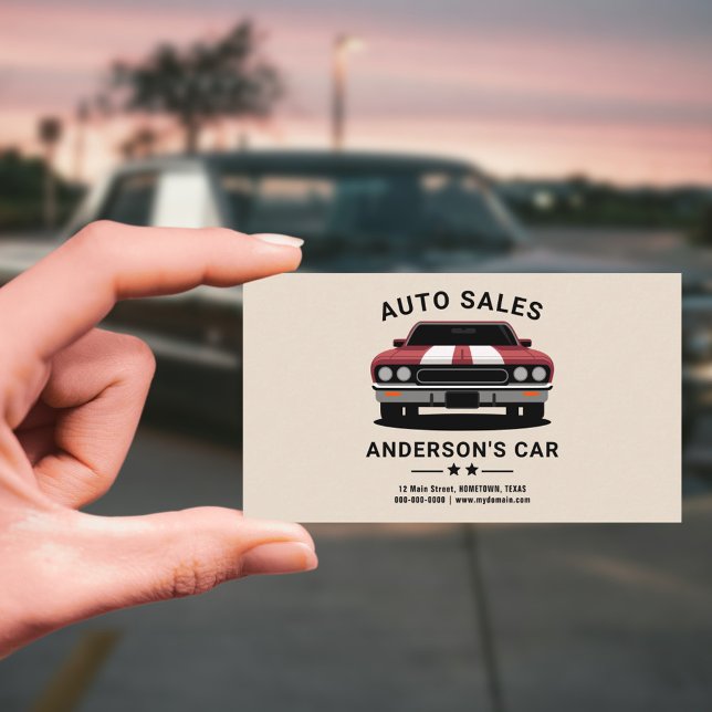 Carte De Visite Ventes automobiles (Auto Sales Business Card)
