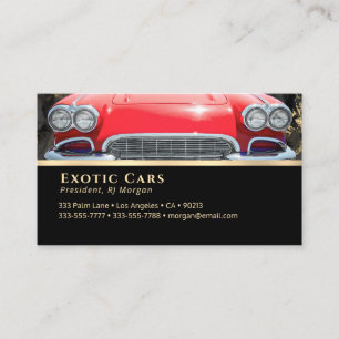 Carte De Visite Ventes automobiles, voitures exotiques Voiture de