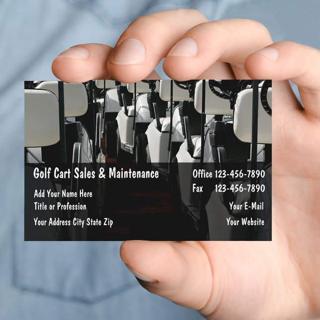 Carte De Visite Ventes de chariots de golf Maintenance (Créateur téléchargé)