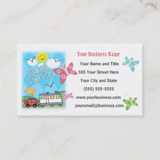 Carte De Visite Ventes faites sur commande des terrains de camping