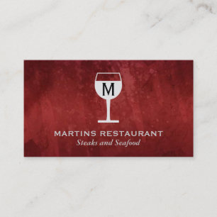 Carte De Visite Verre à vin   Artistique II (noir, rouge)