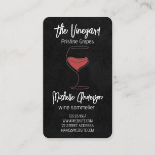 Carte De Visite Verre à vin Artsy   Restaurant