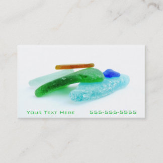 Carte De Visite Verre de plage, lac Michigan Tumbled Shards coloré