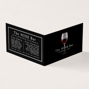 Carte De Visite Verre de vin, Bar à vin/Vin, Détail
