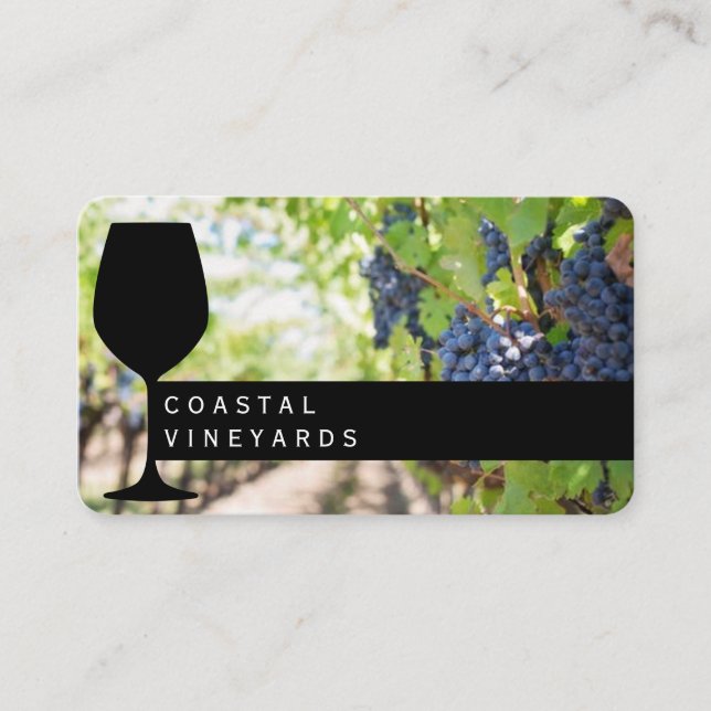 Carte De Visite Verre de vin | Vignoble | Sommelier (Devant)