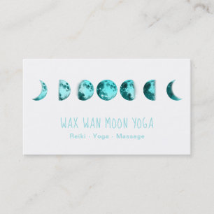 Carte De Visite *~* Verre lunaire Vanne pleine TURQUOISE Lune BLEU
