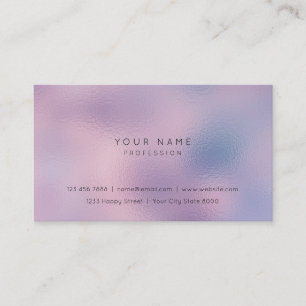 Carte De Visite Verre Ripplé Lilac violet rose ombre Styliste Vip