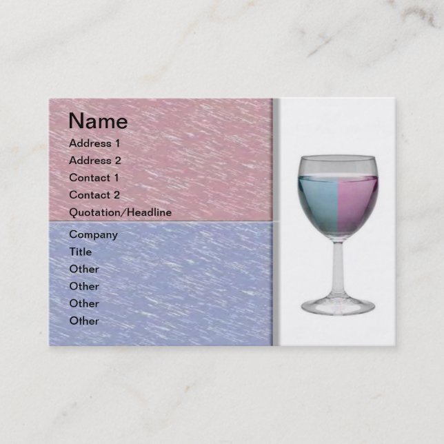 Carte de visite Verre Vin (Devant)
