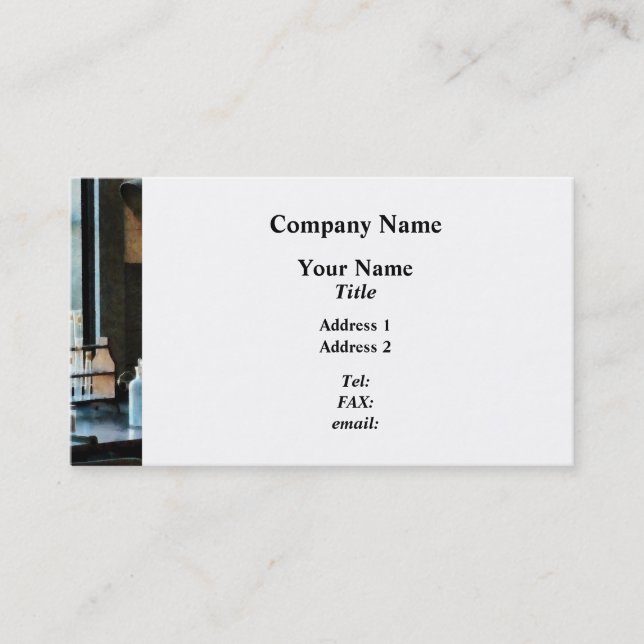 Carte De Visite Verrerie en laboratoire (Devant)