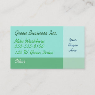 Carte de visite vert