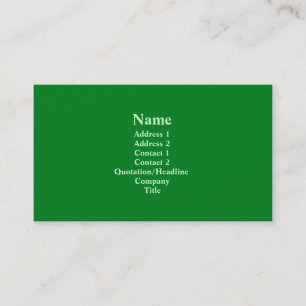 Carte De Visite Vert
