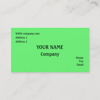 Carte De Visite Vert