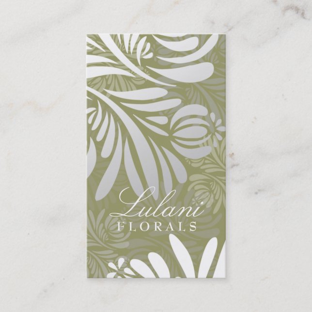 CARTE DE VISITE VERT 311-EXOTIC FLORAL (Devant)