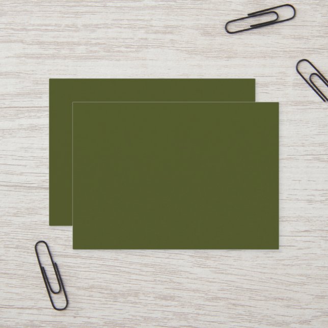 Carte de visite vert armée Mighty (Devant/Arrière en situation)