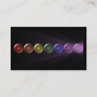 Carte de visite vert de Chakra de coeur