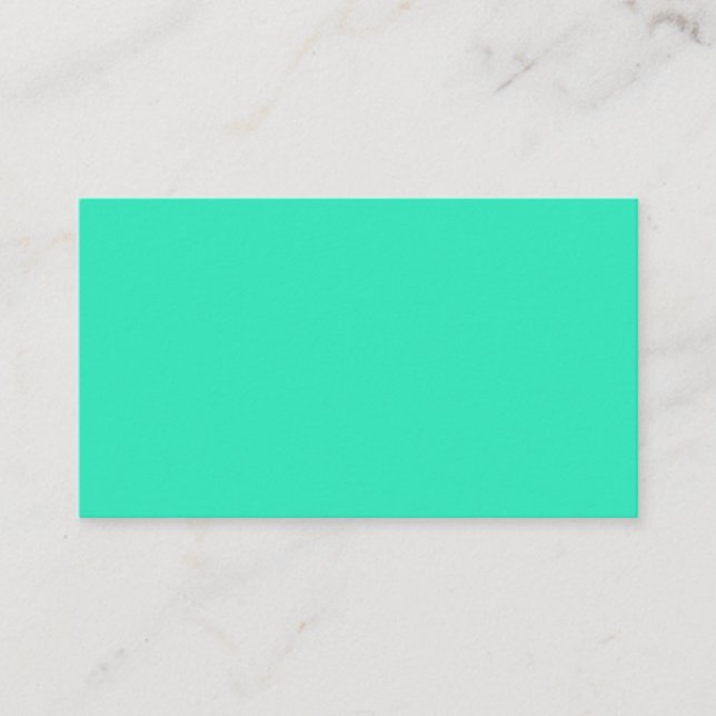 Carte De Visite Vert des Caraïbes (couleur solide) (Devant)