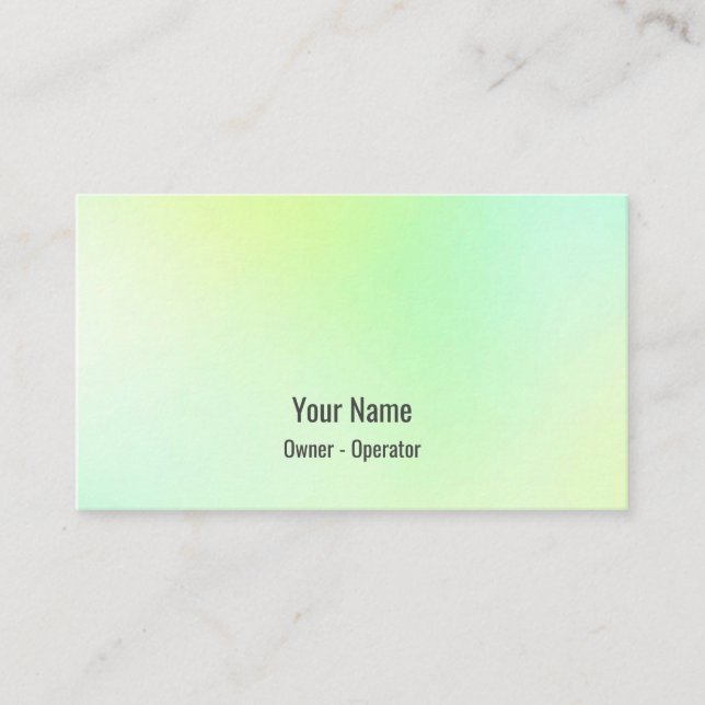 Carte De Visite Vert doux personnalisable (Devant)