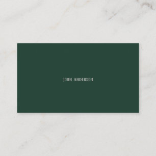 Carte De Visite Vert émeraude moderne professionnel