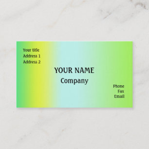 Carte De Visite Vert et jaune