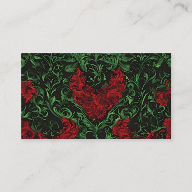 Carte De Visite Vert et Rouge (Devant)