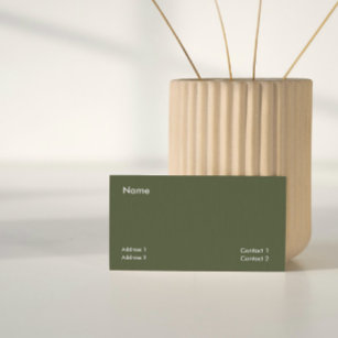 Carte De Visite vert foncé - minimaliste