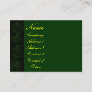 Carte De Visite Vert forêt antique âgé