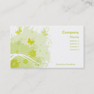 Carte De Visite Vert frais