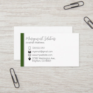 Carte de visite - Vert & Gris