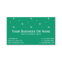 Vert Jade & Étoiles Brillantes. Nom / Entreprise
