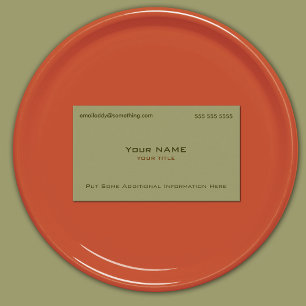 Carte De Visite Vert militaire moderne