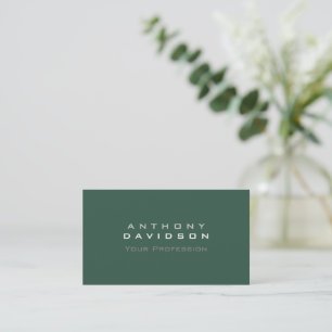 Carte De Visite Vert Minimaliste Moderne Simple