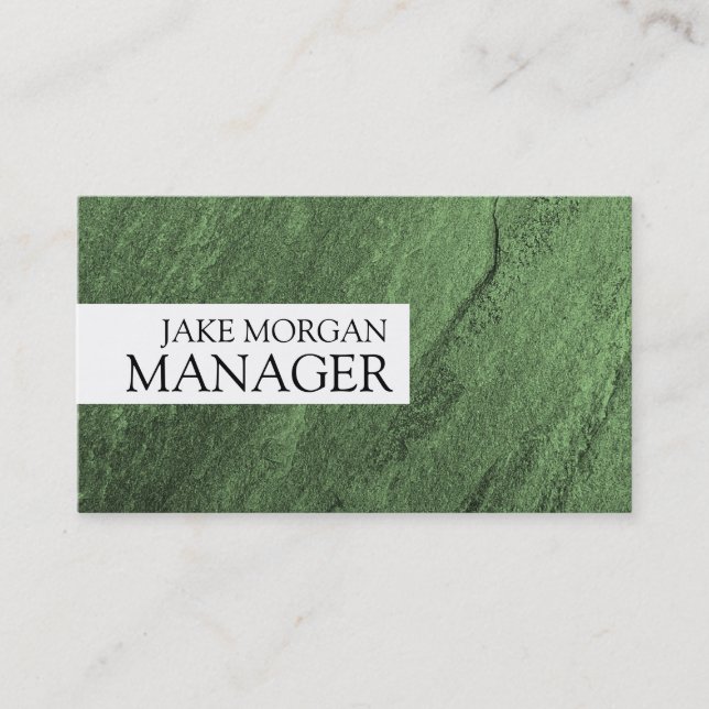 Carte de visite vert moderne professionnel (Devant)
