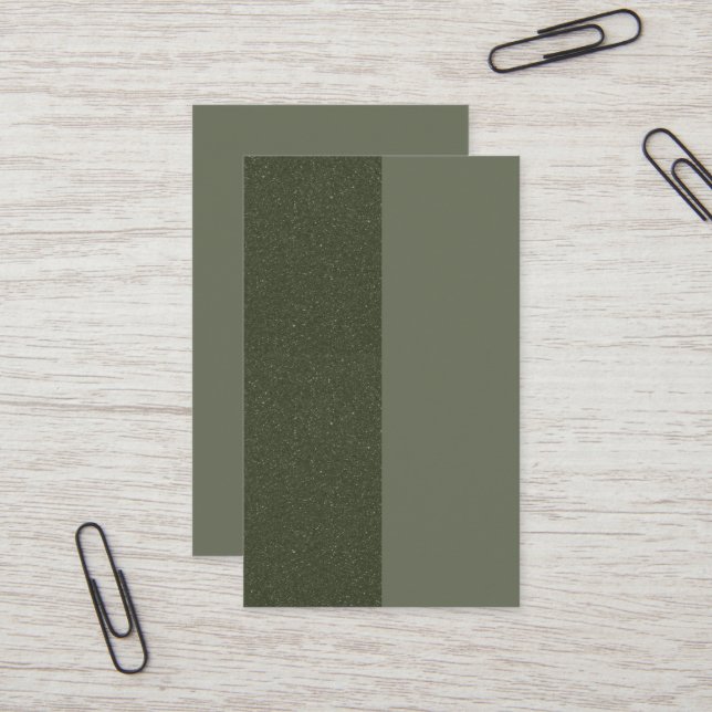 Carte de visite vert mousse à deux tons - personna (Devant/Arrière en situation)