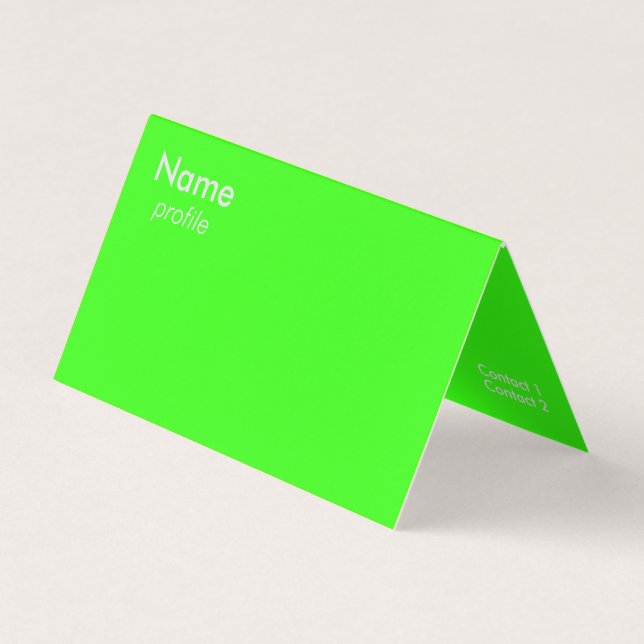 carte de visite vert néon (Devant)
