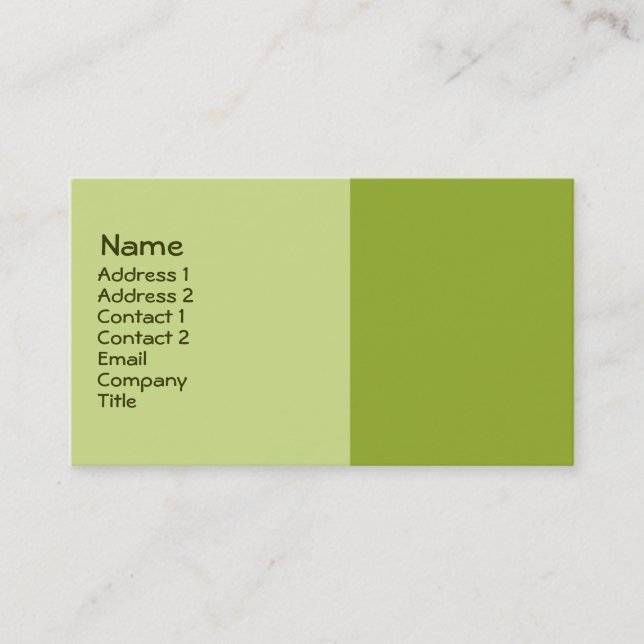 Carte De Visite vert olive (Devant)