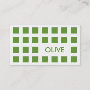 Carte De Visite vert olive (carrés de mod)