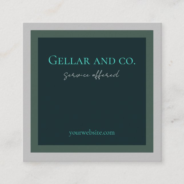 Carte de visite vert profond (Devant)