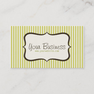 Carte de visite vert simple de rayure