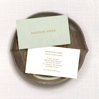 Carte de visite vert simple et professionnel
